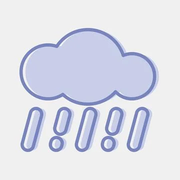 Icon rain. Weather elements symbol. Icons in two tone style. Good for print.. イラスト素材