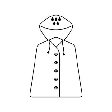 Icon of raincoat Stock Illustration