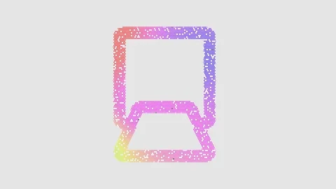 Icon ramp loading is made up of LED square shapes that shimmer and flicker. Stock Footage 299780717