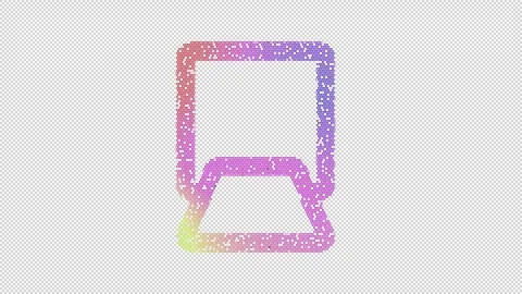 Icon ramp loading is made up of LED square shapes that shimmer and flicker. Vídeos de archivo 299786029