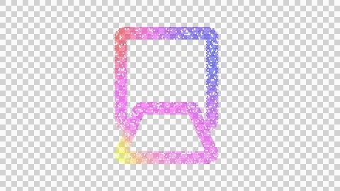 Icon ramp loading is made up of LED square shapes. There are bright diodes and Stock Illustration