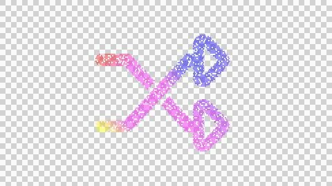 Icon random is made up of LED square shapes. There are bright diodes and there Illustrazione stock