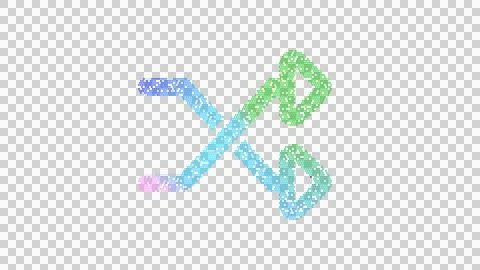 Icon random is made up of LED square shapes. There are bright diodes and there Illustrazione stock