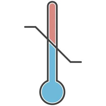 Icon range operating temperatures, balance heat and cold optimal temperature Stock Illustration