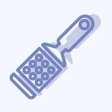 Icon Rasp 2 - Two Tone Style - Simple illustration, Editable stroke. Stock Illustration