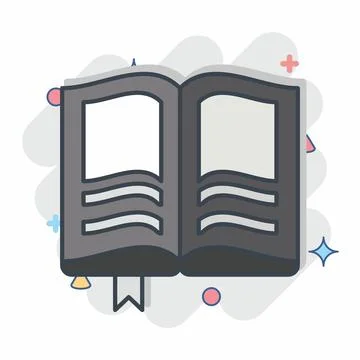 Icon Reading. related to Post Office symbol. comic style. simple design edi.. Stock Illustration