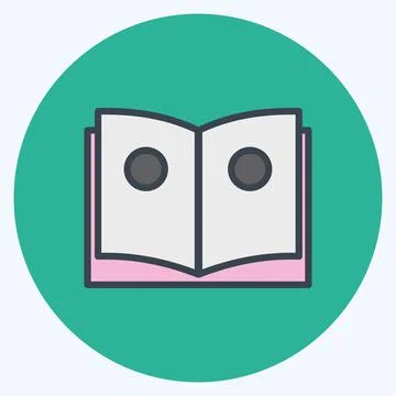 Icon Reading. suitable for education symbol. color mate style. simple design  Stock Illustration
