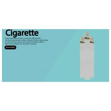 Icon realistic cigarettes banner. Vector illustration eps 10 Stock Illustration