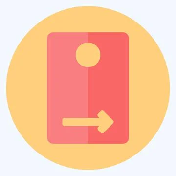 Icon Rear Camera - Flat Style - Simple illustration,Editable stroke Stock Illustration