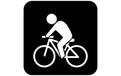 Icon that recommends commuting by bicycle Stock Illustration