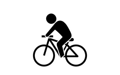 Icon that recommends commuting by bicycle Stock Illustration