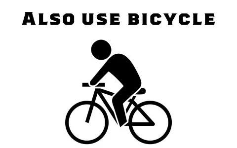 Icon that recommends commuting by bicycle Stock Illustration