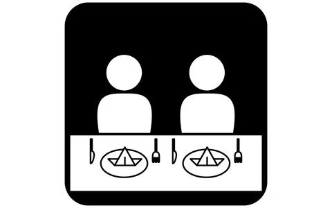 Icon that recommends side-by-side meals Stock Illustration