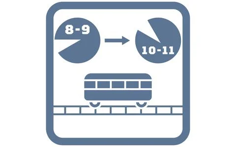 Icon that recommends time commuting Stock Illustration