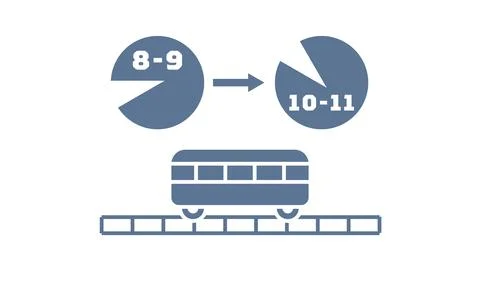 Icon that recommends time commuting Stock Illustration