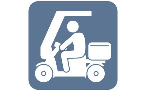 Icon that recommends using the delivery service Stock Illustration