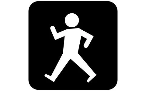 Icon that recommends walking to work Illustrazione stock