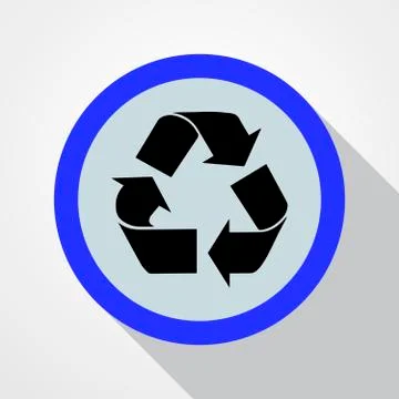 Icon of recycle - vector illustration. Stock Illustration