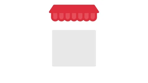 Icon in red and white displaying a map pointer, representing a specific loc.. Stock Footage 332855157