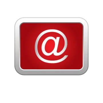 At icon on red button Stock Illustration