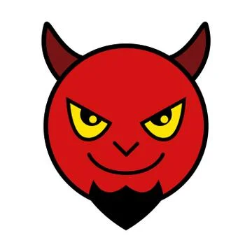 Icon of red devil Stock Illustration
