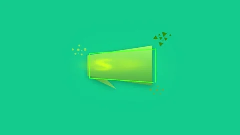 Icon with red warning stamp. Speech bubble icon symbol. Important informati.. Stock Footage 257762893