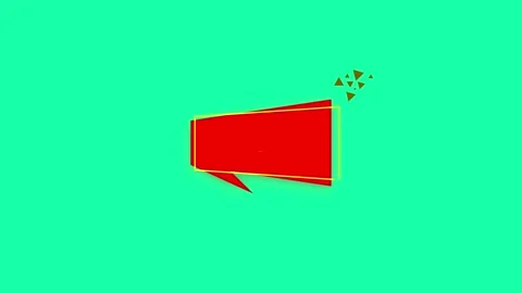 Icon with red warning stamp. Speech bubble icon symbol. Important informati.. Stock Footage 257762905