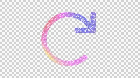 Icon redo is made up of LED square shapes. There are bright diodes and there are Illustrazione stock