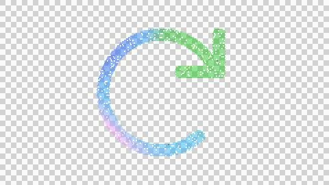 Icon redo is made up of LED square shapes. There are bright diodes and there are 스톡 일러스트