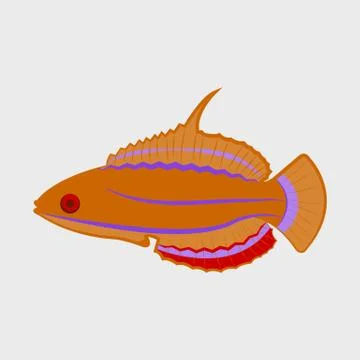 Icon reef fish. Stock Illustration