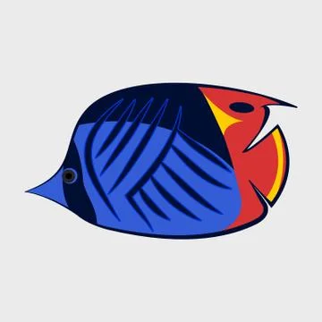 Icon reef fish. Stock Illustration