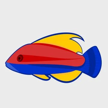 Icon reef fish. Stock Illustration