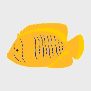 Icon reef fish. Stock Illustration