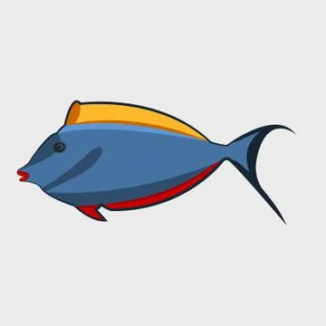 Icon reef fish. Stock Illustration