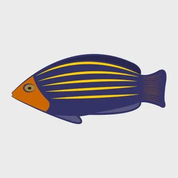 Icon reef fish. Stock Illustration