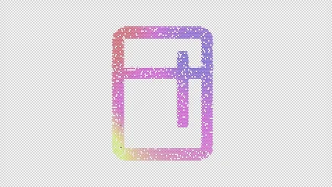 Icon refrigerator is made up of LED square shapes that shimmer and flicker. Stock Footage 299787038