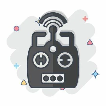 Icon Remote Control. related to Drone symbol. comic style. simple design ed.. Stock Illustration