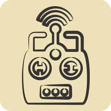 Icon Remote Control. related to Drone symbol. hand drawn style. simple desi.. Stock Illustration