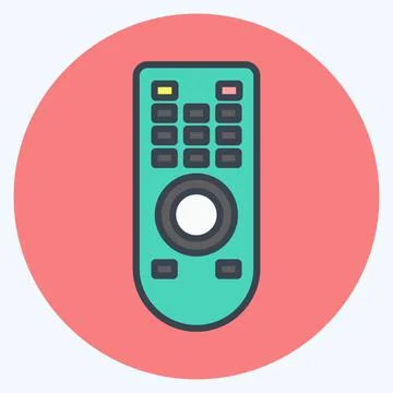 Icon Remote. suitable for Home symbol. color mate style. simple design editab Stock Illustration
