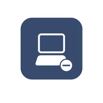 Icon remove computer Stock Illustration