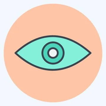 Icon Remove Red Eye. suitable for Photo Editing symbol. color mate style. sim Illustrazione stock