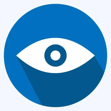 Icon Remove Red Eye. suitable for Photo Editing symbol. long shadow style. si Illustrazione stock