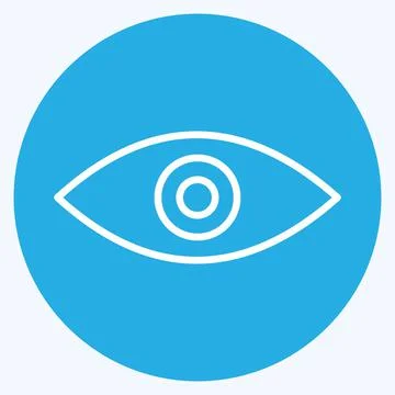 Icon Remove Red Eye. suitable for Photo Editing symbol. blue eyes style. simp Illustrazione stock