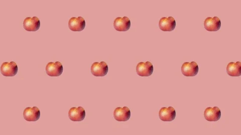 Icon repeat brick breathe Peach juicy Stock Footage 342395149