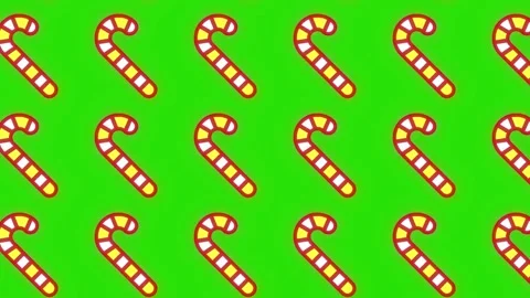 Icon repeat crossing candy cane green Stock Footage 201030462
