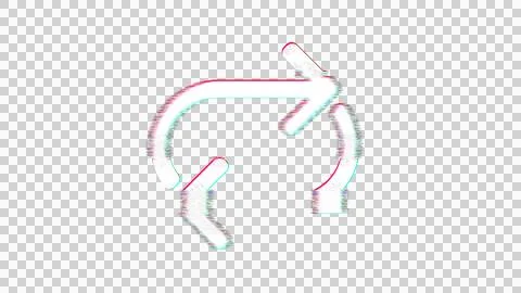 Icon repeat is distorted. Glitch. Noise, chromatic aberration, geometric Stock Illustration