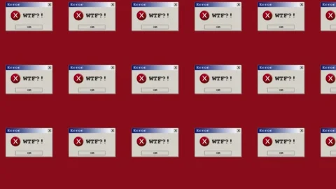 Icon repeat Error box wtf Video stock 301722481