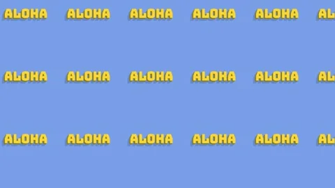 Icon repeat Greeting series text word aloha Stock Footage 276909517