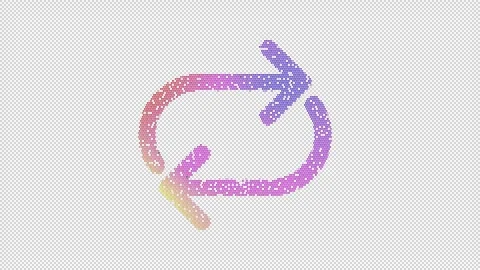 Icon repeat is made up of LED square shapes that shimmer and flicker. There are Video stock 299785981