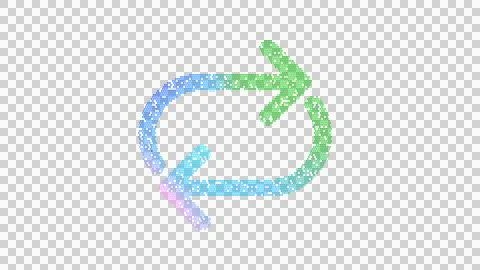 Icon repeat is made up of LED square shapes. There are bright diodes and there Illustrazione stock